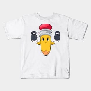 Pencil Bodybuilding Dumbbells Kids T-Shirt